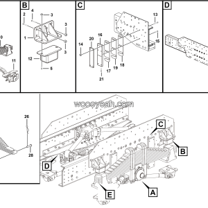 LGMG Off-Highway Dump Truck 2021 - Rear leaf spring installation assy - G1201-2712011822