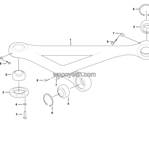 LGMG Off-Highway Dump Truck 2023 - Front suspension LH lower arm installation assy - G1201-2712016928.S1A