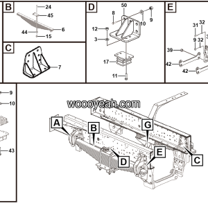 LGMG Off-Highway Dump Truck 2022 - Front leaf spring installation assy - G1201-2712017127.S1A