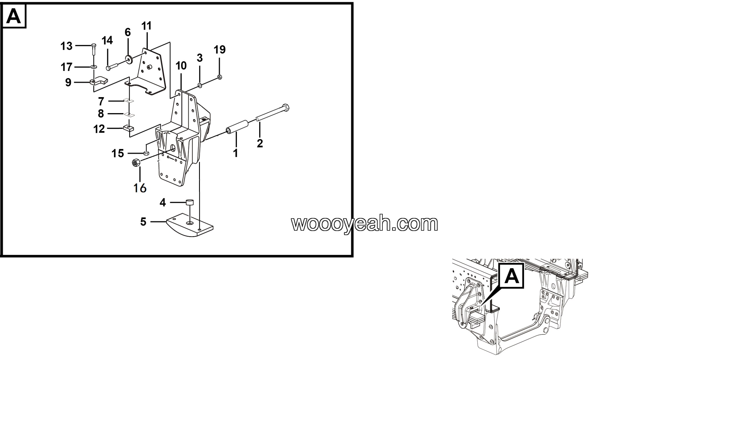 LGMG Off-Highway Dump Truck 2023 - Front suspension rear abutment installation assy - G1201-2712017302