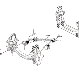 LGMG Off-Highway Dump Truck 2024 - Front thrust rod Install assembly - G1201-2712017443.S1B