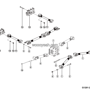 LGMG Off-Highway Dump Truck 2024 - Rear the thrust rod assembly - G1201-2712017445.S1D