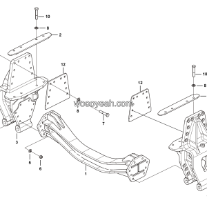 LGMG Off-Highway Dump Truck 2023 - Front Suspension Front Mount Installation Assembly - G1201-2712017539.S1A