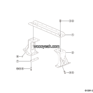 LGMG Off-Highway Dump Truck 2024 - Hydro-pnenumatic spring crossbeam assy - G1201-2712017597.S1A