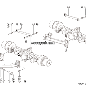 LGMG Off-Highway Dump Truck 2024 - Rear guide mechanism assy - G1201-2712017829.S1A