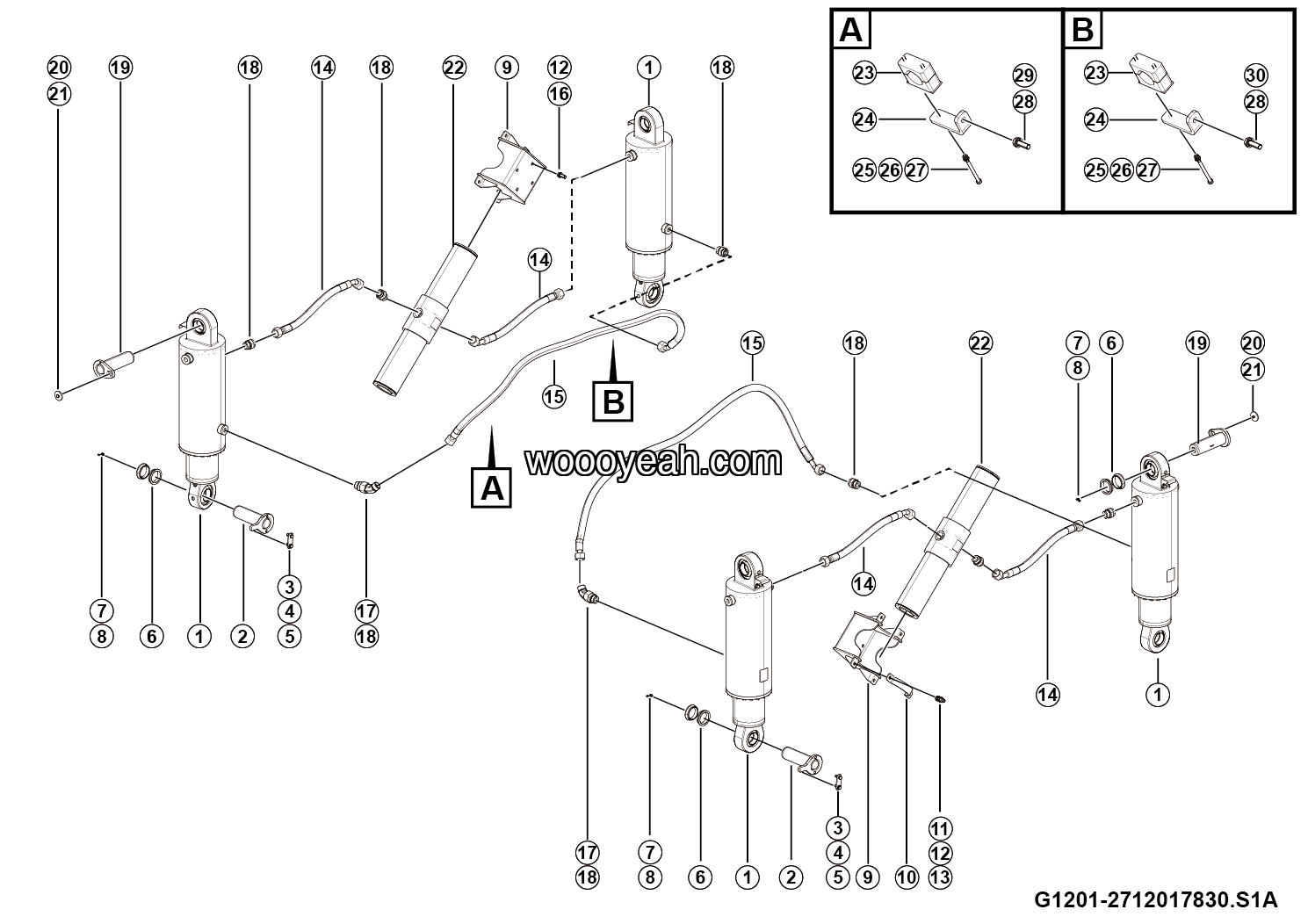 LGMG Off-Highway Dump Truck 2023 - Rear hydropneumatic spring assy - G1201-2712017830.S1A