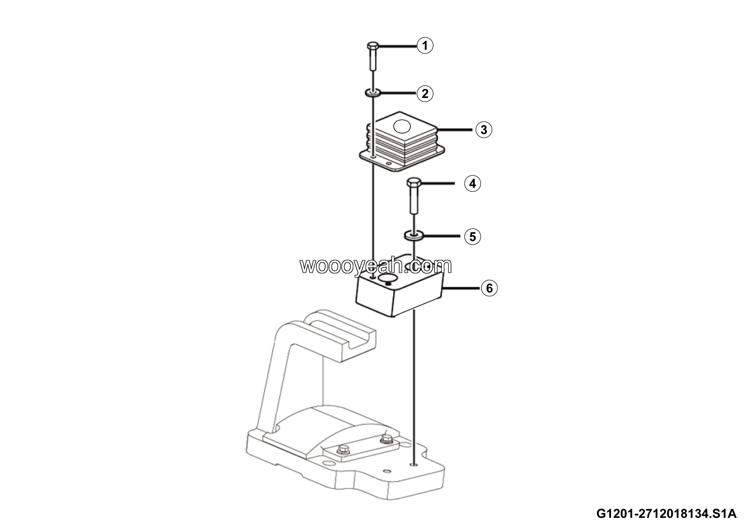 LGMG CMT66 2025 - Rr axle limit block assy - G1201-2712018134.S1A