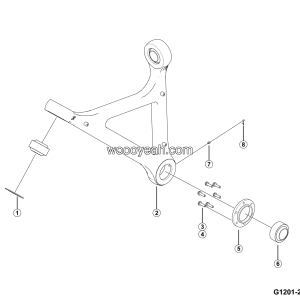 LGMG RTH100 2025 - Fr suspension lh lwr arm assy - G1201-2712018235.S1A
