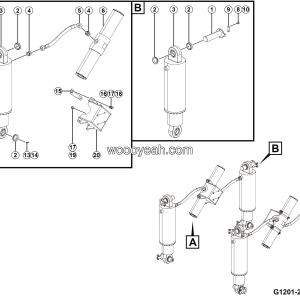 LGMG RTH100 2025 - Rear hydro-pneumatic spring installation - G1201-2712018561.S1B