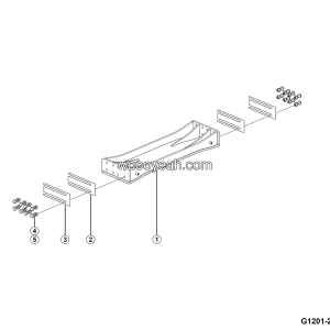 LGMG MTE86H 2025 - Hydro-pneumatic suspension cylinder lwr crossbeam assy - G1201-2712018911.S1A