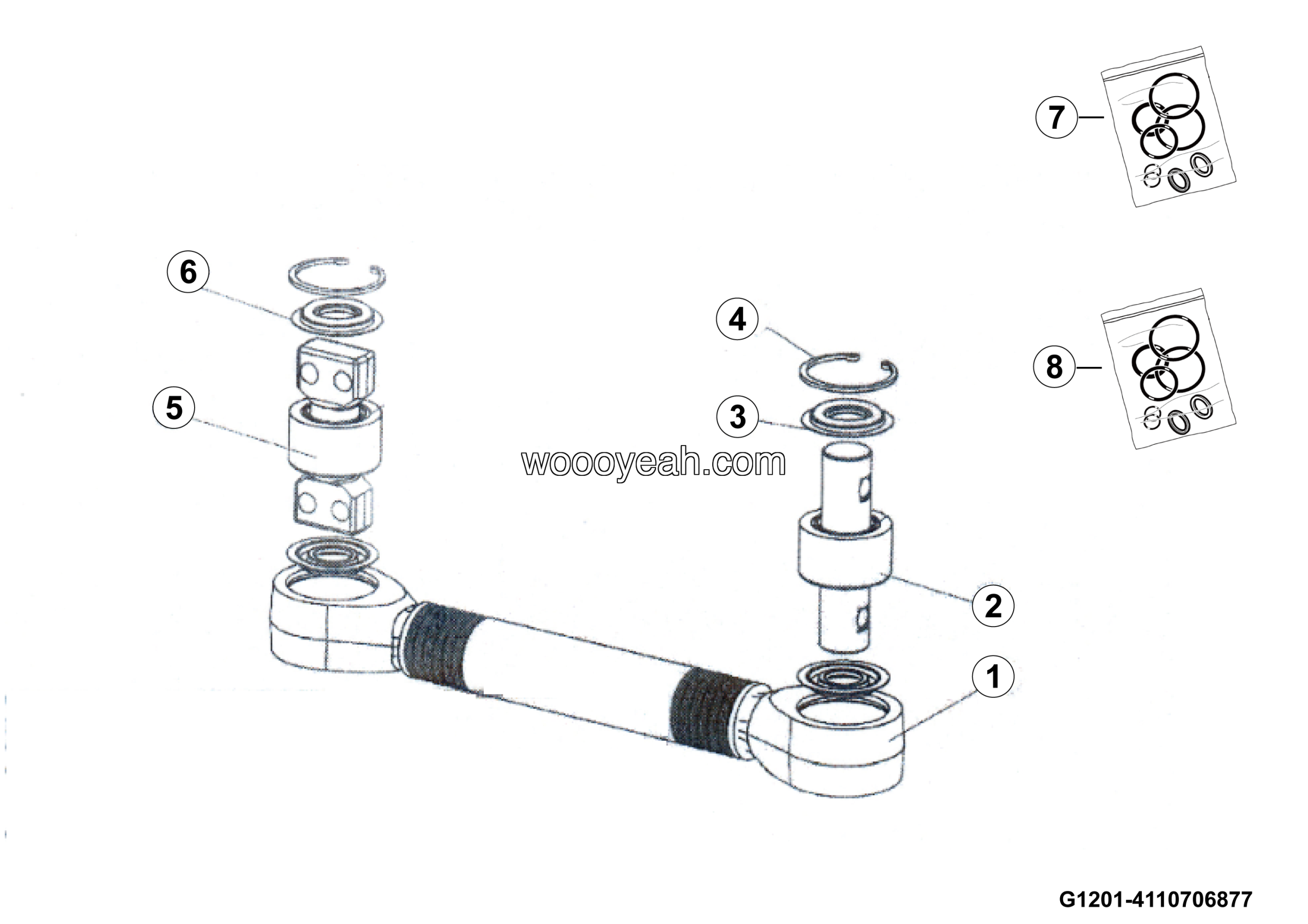 LGMG Off-Highway Dump Truck 2024 - UPPER THE THRUST ROD ASSEMBLY - G1201-4110706877