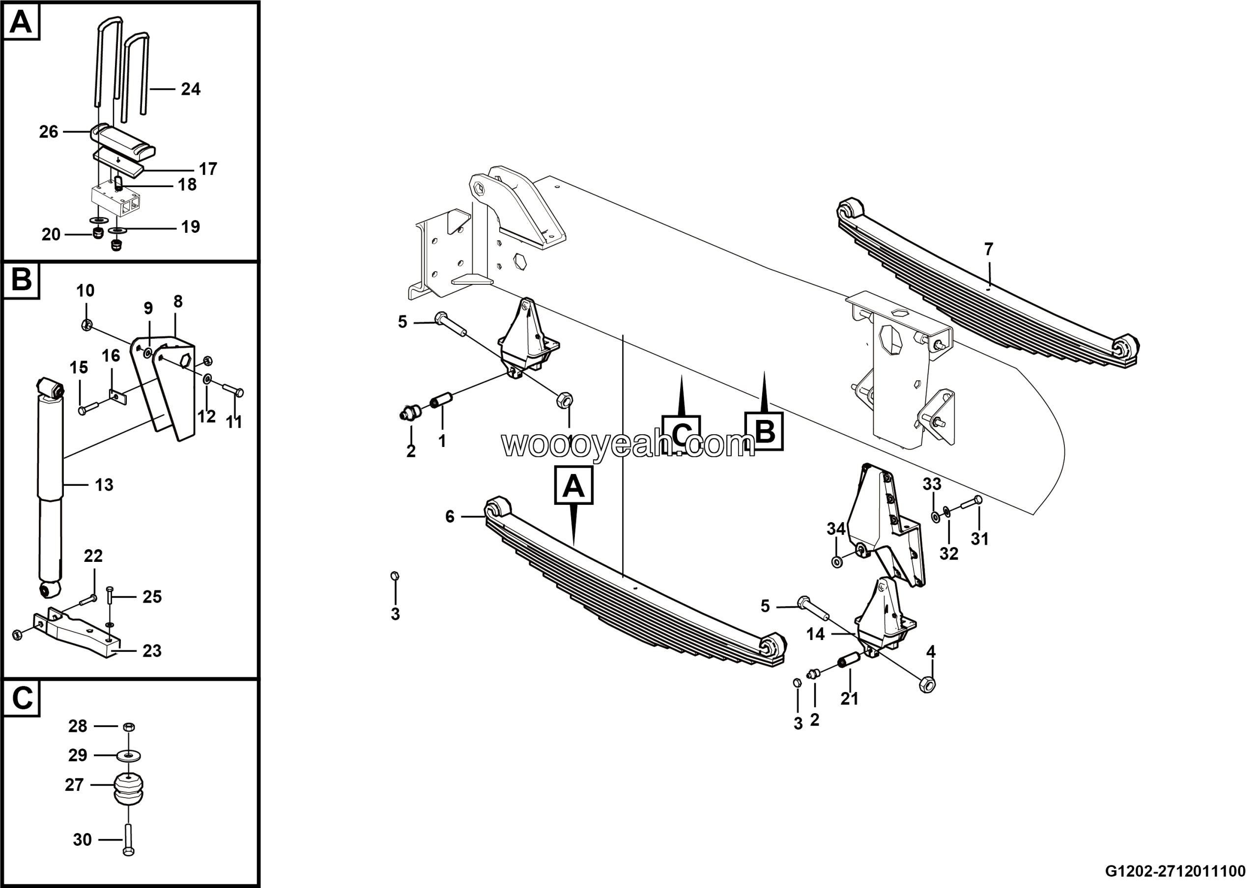 LGMG Off-Highway Dump Truck 2022 - Front leaf spring assy - G1202-2712011100
