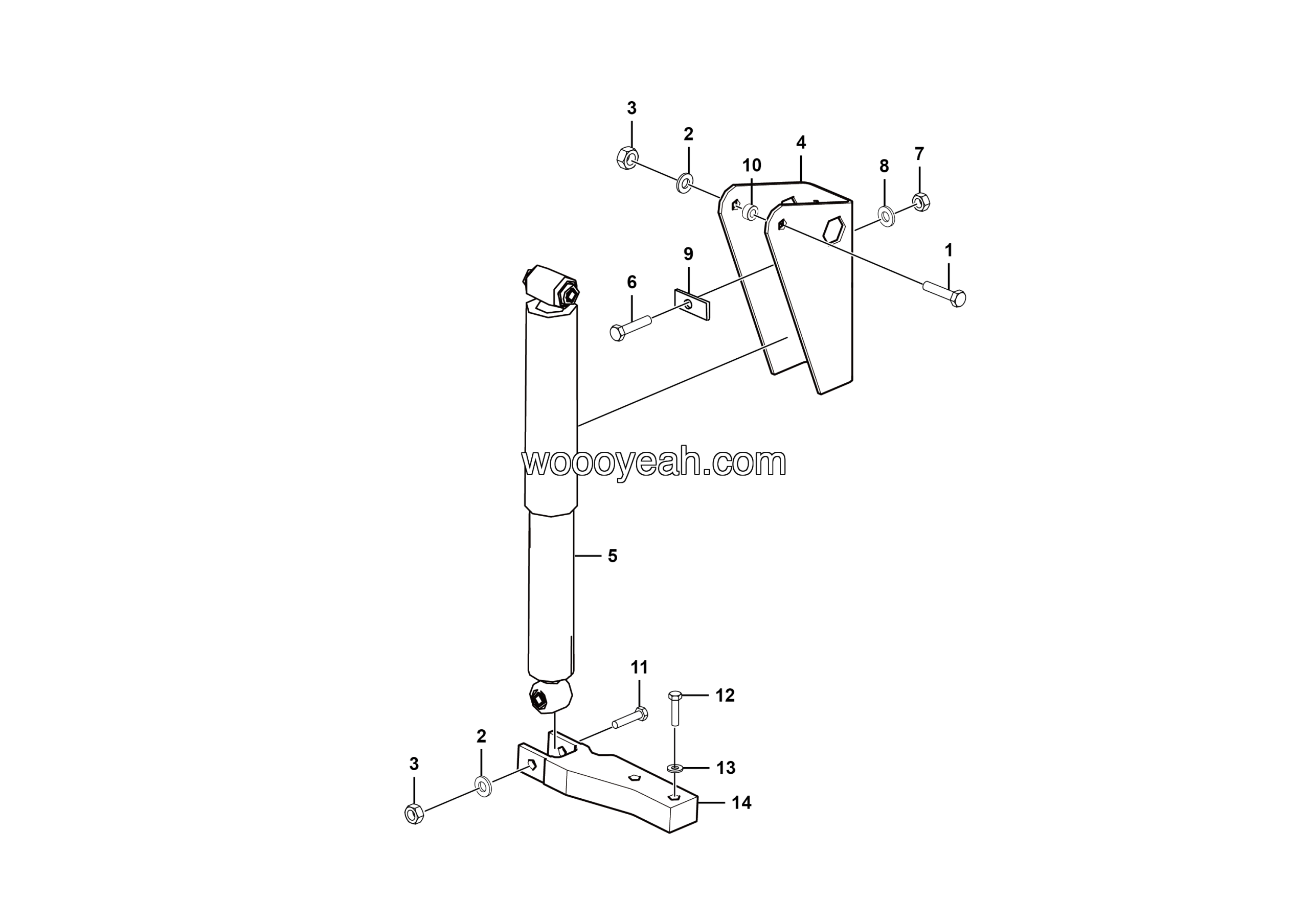 LGMG Off-Highway Dump Truck 2022 - Absorber installation assy - G1202-2712011414.A1D