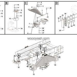 LGMG Off-Highway Dump Truck 2021 - Rear leaf spring installation assy - G1202-2712011749