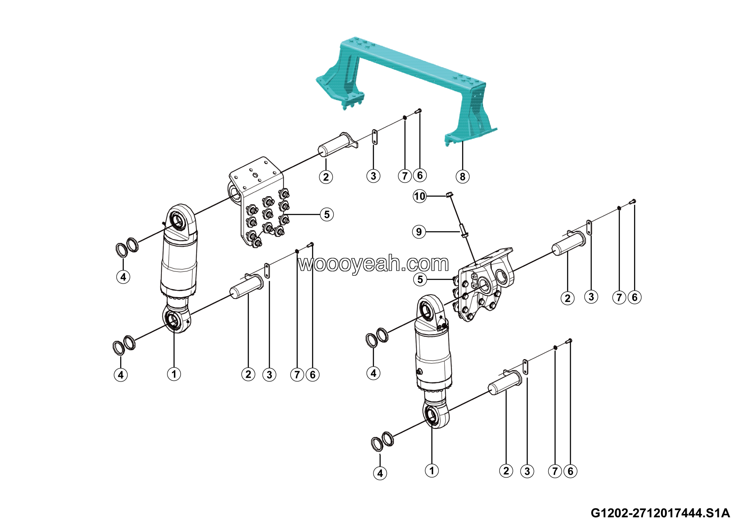 LGMG Off-Highway Dump Truck 2024 - Hydro-pneumatic spring fr mounting assembly - G1202-2712017444.S1A