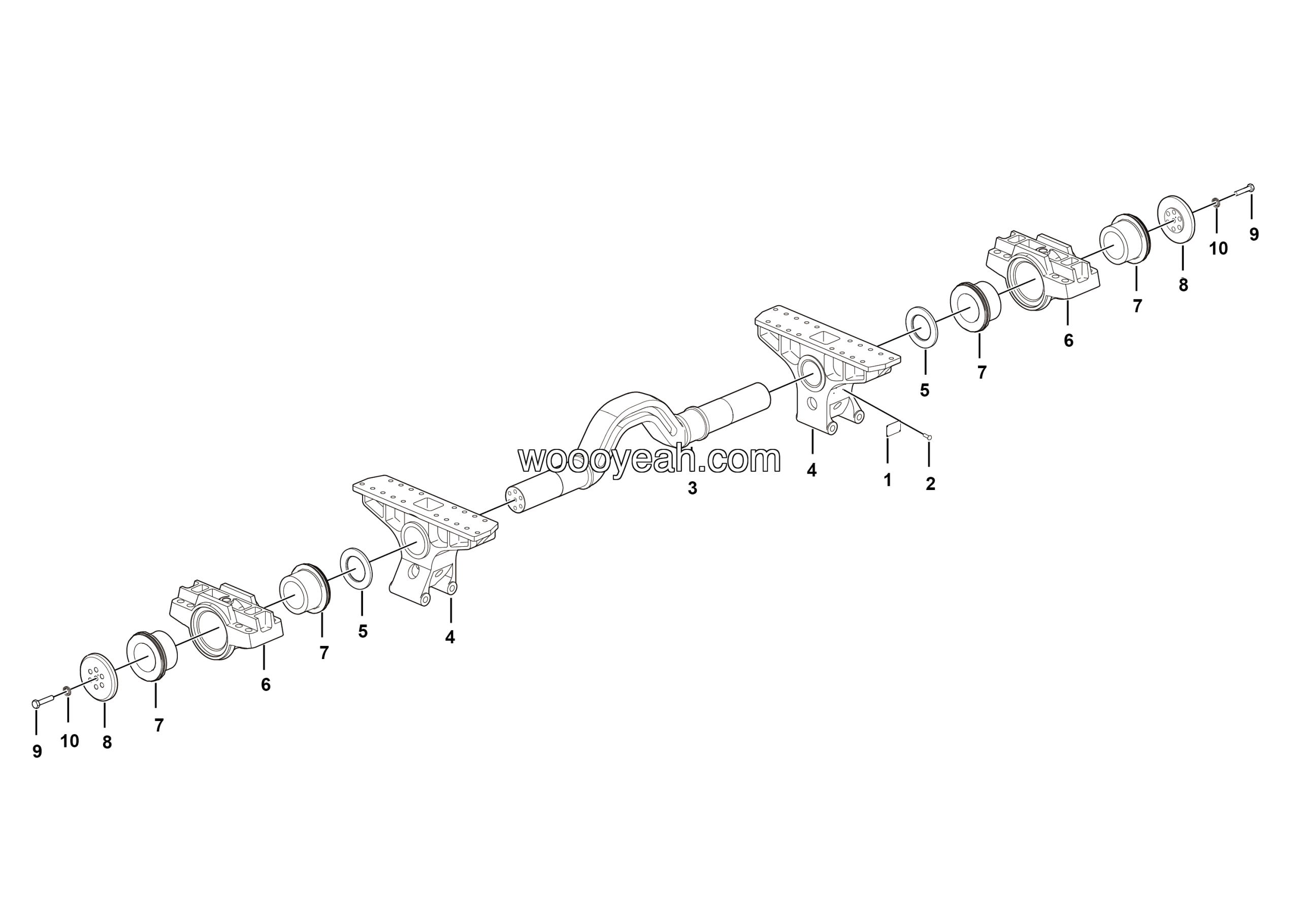 LGMG Off-Highway Dump Truck 2024 - Balance shaft - G1203-2712011508