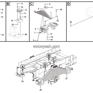 LGMG MT95H Mine Truck - Rear leaf spring installation assy - G1203-2712011749