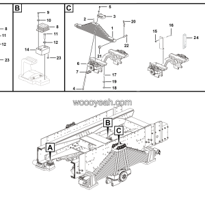 LGMG Off-Highway Dump Truck 2022 - Rear leaf spring installation assy - G1204-2712012324.S1D-G1