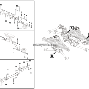 LGMG Off-Highway Dump Truck 2021 - Rear thrust rod installation assy - G1205-2712011503.S1F