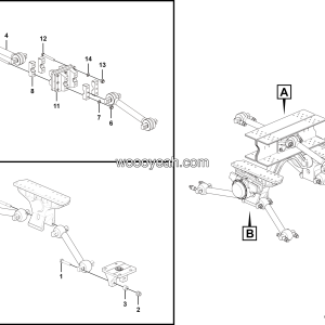 LGMG Mine Truck Mine Truck - Rear thrust rod installation assy - G1206-2712010392