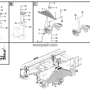 LGMG Off-Highway Dump Truck 2021 - Rear leaf spring installation assy - G1206-2712011749