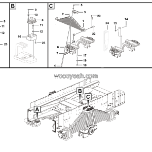 LGMG Off-Highway Dump Truck 2022 - Rear leaf spring installation assy - G1210-2712011415.A1C1