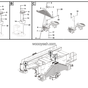 LGMG Off-Highway Dump Truck 2022 - Rear leaf spring installation assy - G1212-2712011415