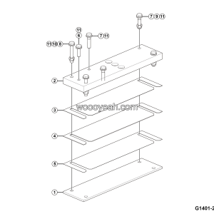 LGMG MT50 2025 - Rear leaf spring side limit assy - G1401-2712017848.S1B