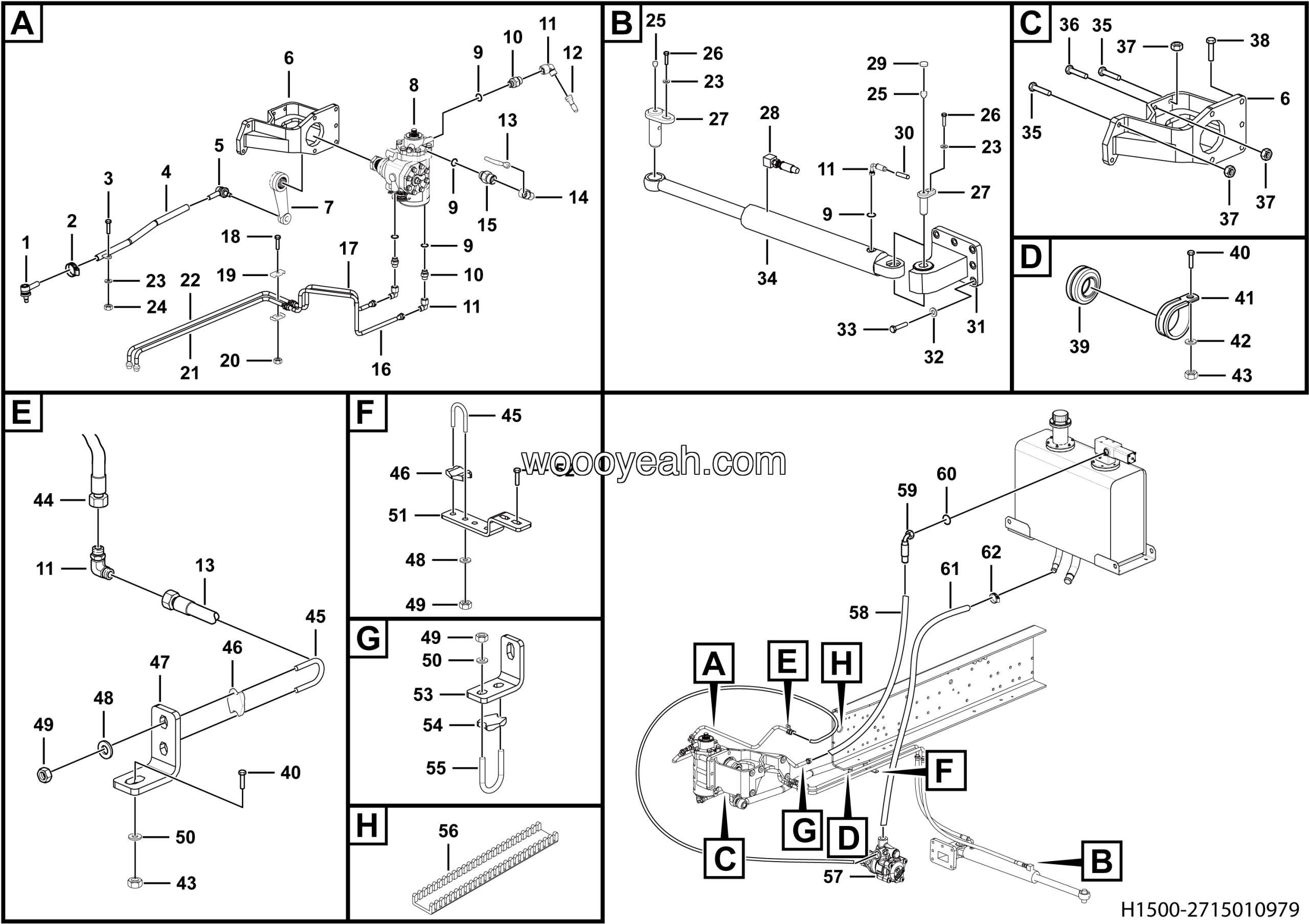 LGMG MT76 Mine Truck - Steering assembly - H1500-2715010979