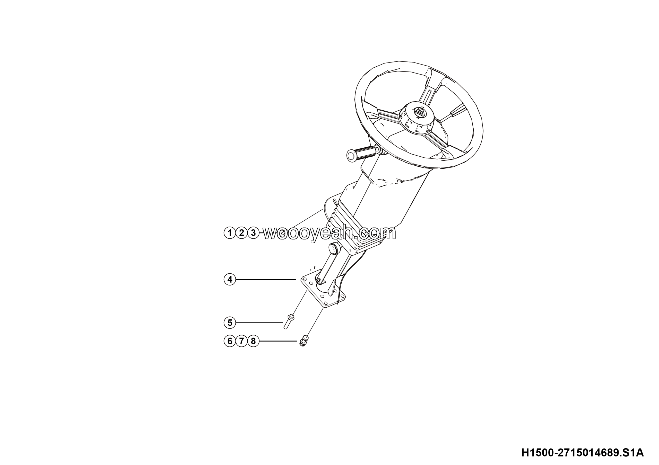 LGMG Off-Highway Dump Truck 2024 - Steering wheel assy - H1500-2715014689.S1A