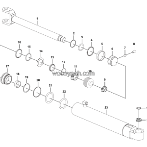 LGMG MT76 Mine Truck - Steering cylinder hsgl-70*40*395-680 - H1500-4120001322
