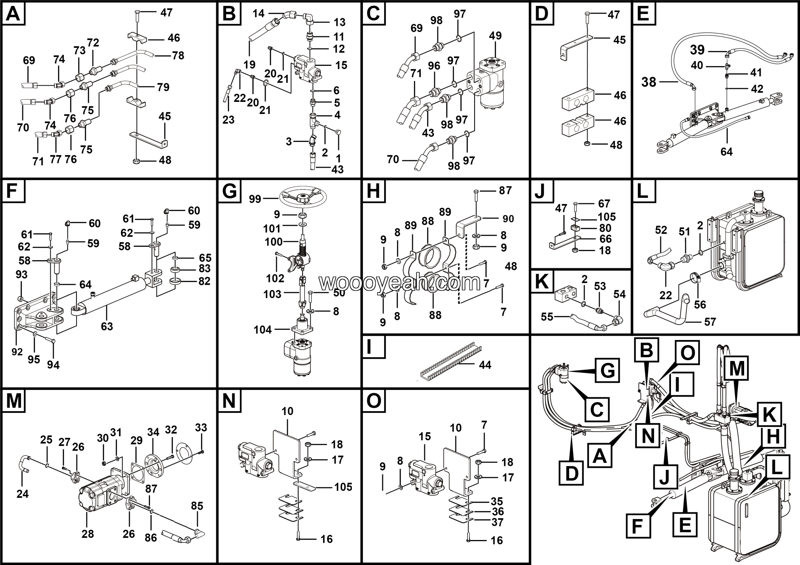 LGMG MT86H Mine Truck - Steering assembly - H1501-2715010873