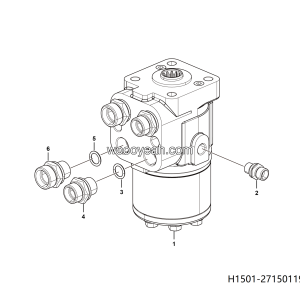 LGMG Road Sprinkler 2024 - ASM-Steering gear assy R01 - H1501-2715011957.S1A