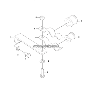 LGMG Off-Highway Dump Truck 2023 - ASM-Return oil pipe bracket mounting assy - H1501-2715012499.S1A