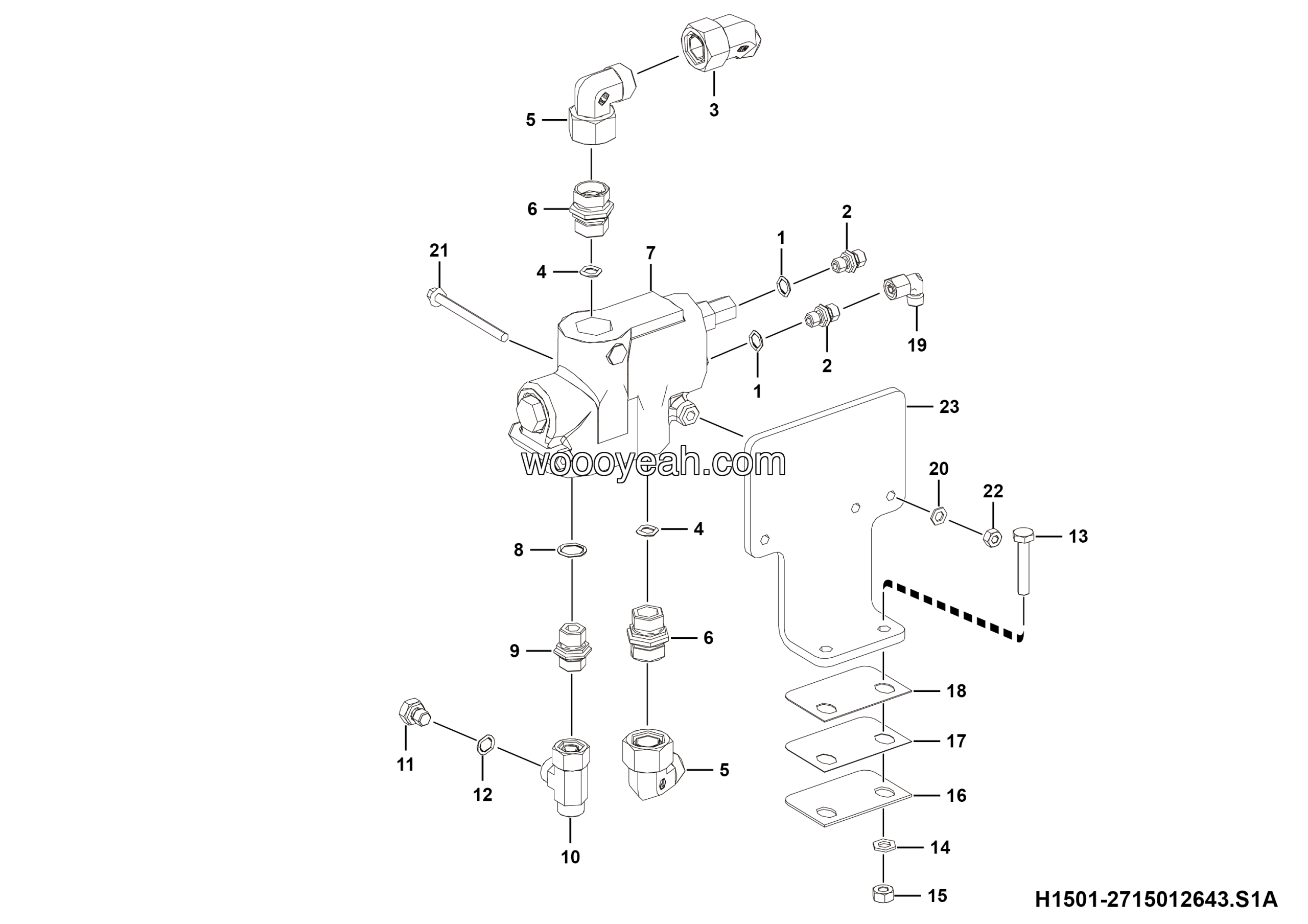 LGMG MT106H 2025 - ASM-Priority valve assy - H1501-2715012643.S1A