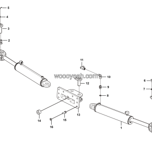 LGMG Off-Highway Dump Truck 2023 - Steering cylinder mounting assembly - H1501-2715012900.S1A