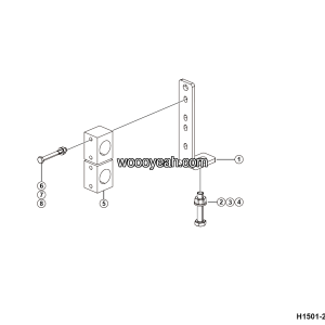 LGMG Off-Highway Dump Truck 2024 - Oil pipe bracket assy 01 - H1501-2715013174.S1A