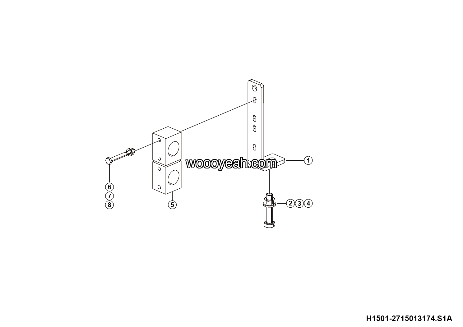 LGMG Off-Highway Dump Truck 2024 - Oil pipe bracket assy 01 - H1501-2715013174.S1A