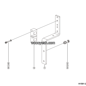 LGMG Off-Highway Dump Truck 2024 - Oil pipe bracket assy 02 - H1501-2715013175.S1A