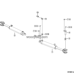 LGMG Off-Highway Dump Truck 2024 - Steering cylinder assy - H1501-2715014912.S1A