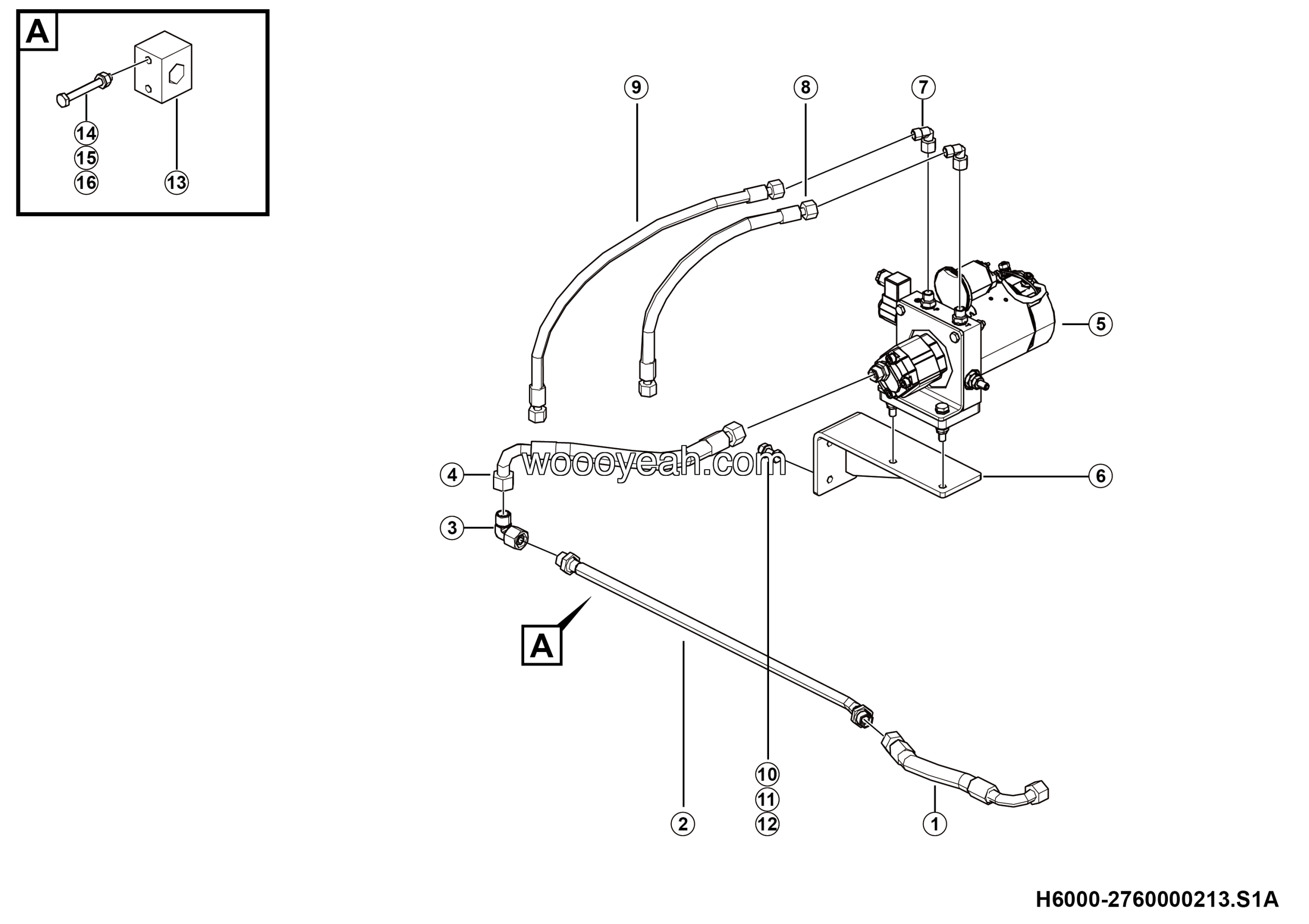 LGMG MTE86H 2025 - Emergency steering assy - H6000-2760000213.S1A
