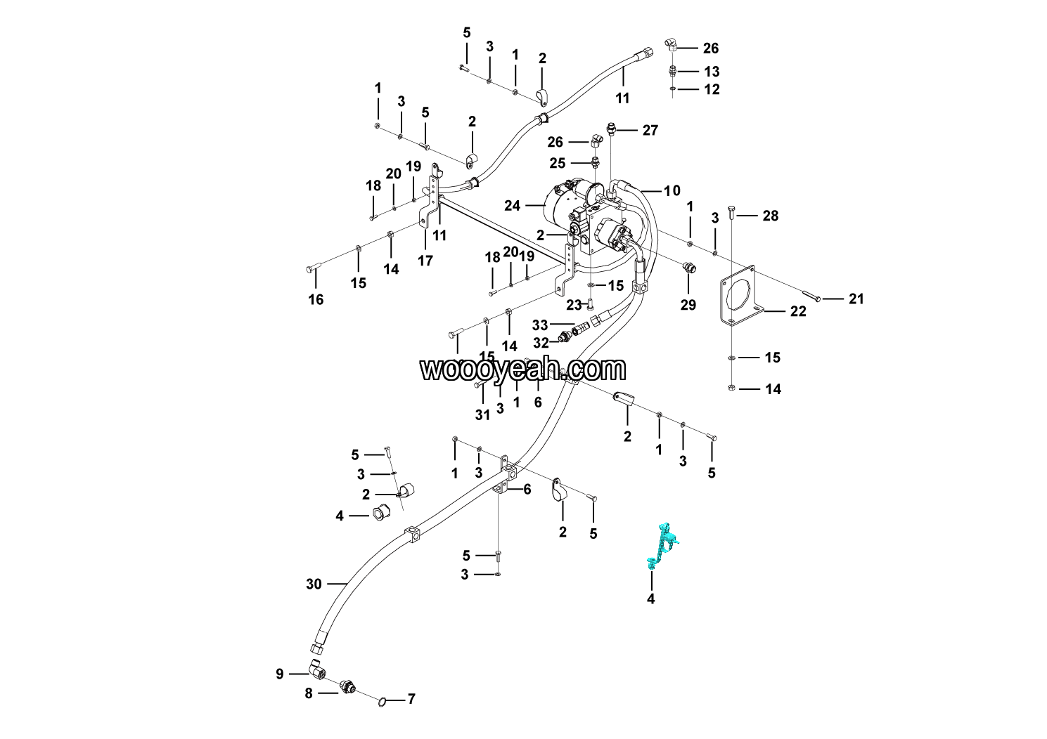 LGMG Off-Highway Dump Truck 2023 - Emergency steering power unit assemblg - H6001-2760000200