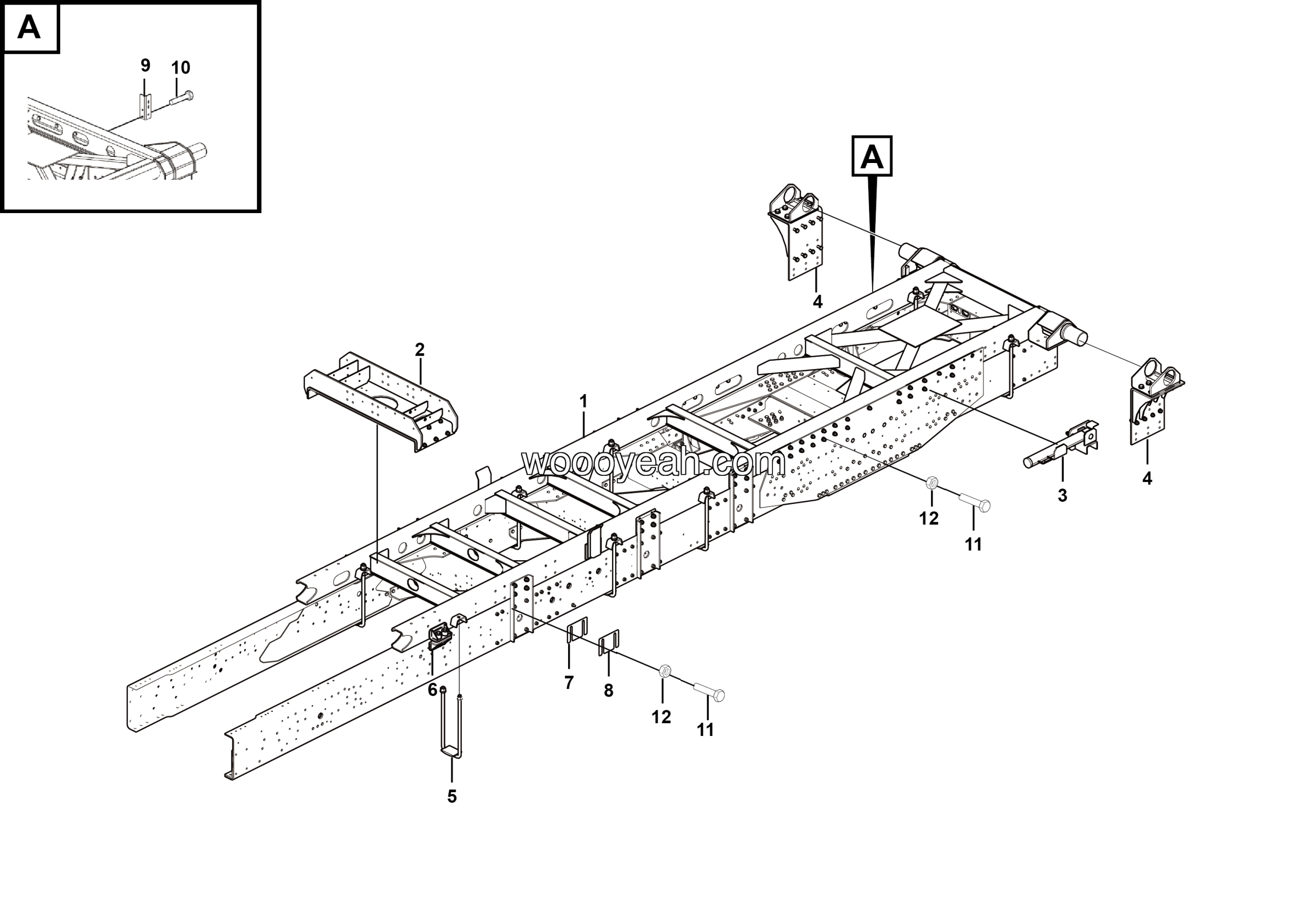 LGMG Off-Highway Dump Truck 2022 - Sub frame assy - I0400-2740010869
