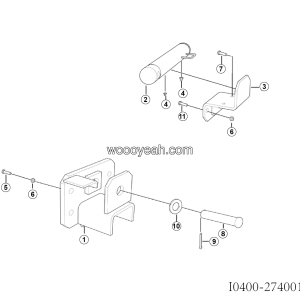 LGMG Mine Truck 2026 - Installation of safety support on the rh side of the cargo box - I0400-2740010929.S1B