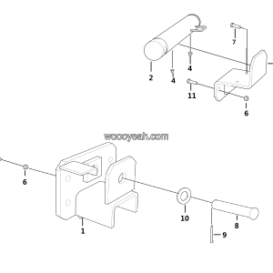 LGMG Off-Highway Dump Truck 2024 - Installation of safety support on the RH side of the cargo box - I0400-2740010929