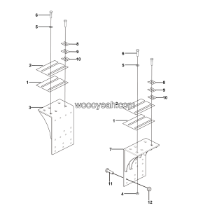 LGMG Off-Highway Dump Truck 2023 - Rear flip support mounting - I0400-2740011049