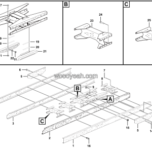 LGMG MS30 Mine Truck - Frame assy - I1400-2714012163