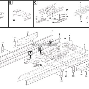 LGMG MT95H Mine Truck - Frame assy - I1400-2714012440
