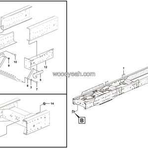 LGMG MT86H Mine Truck - Frame assy - I1400-2714012750