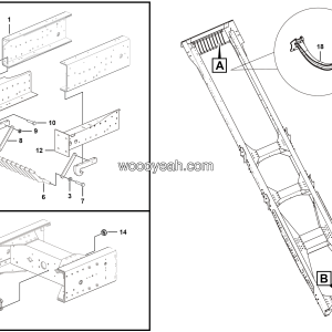 LGMG MT95D Mine Truck - Frame assy - I1400-2714012778